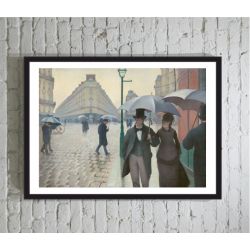 Gustave Caillebotte Paris Street Rainy Day poster ΜΕ ΚΟΡΝΙΖΑ