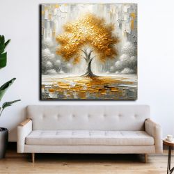 Big Gold tree in Heaven πίνακας σε καμβά