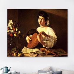 Caravaggio Michelangelo the lute player Πίνακας σε Καμβά