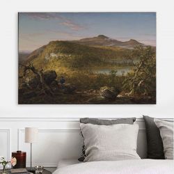 Thomas Cole A View of the Two Lakes &amp; Mountain House, Catskill Mountains Morning Πίνακας σε Καμβά