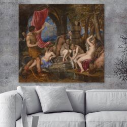 Tiziano Vecellio Diana and Actaeon Τιτσιάνο Πίνακας σε Καμβά
