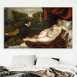Tiziano Vecellio Venus and organist and little dog