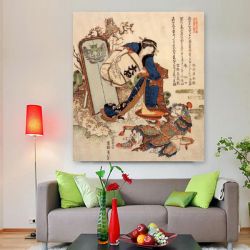 Hokusai The Strong Oi Pouring Sake Κατσουσίκα Χοκουσάι Πίνακας σε Καμβά