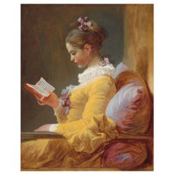 Jean Honore Fragonard Young Girl Reading Πίνακας σε Καμβά