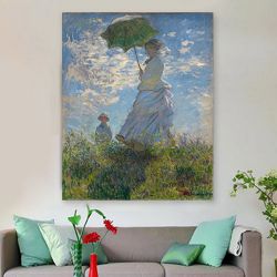 Claude Monet Woman with a Parasol Madame Monet and Her Son