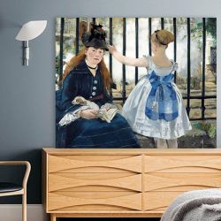 Edouard Manet The railway Εντουάρ Μανέ Ο σιδηρόδρομος Πίνακας σε καμβά