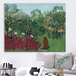 Henri Rousseau Tropical Forest with Monkeys