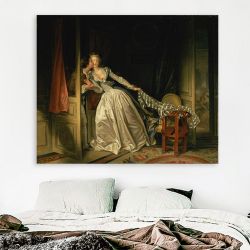 Jean Honore Fragonard The Stolen Kiss Πίνακας σε Καμβά
