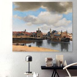 Johannes Vermeer view of delft Πίνακας σε Καμβά