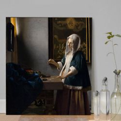 Johannes Vermeer Woman Holding a Balance Πίνακας σε Καμβά
