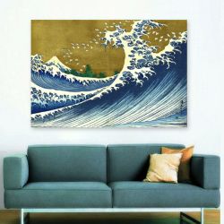 Hokusai The Big wave colours Κατσουσίκα Χοκουσάι Πίνακας σε Καμβά