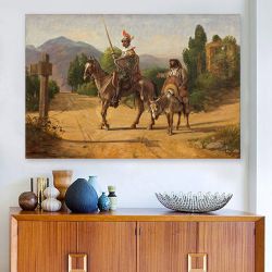 Wilhelm Marstrand Don Quixote og Sancho Panza ved en skillevej Πίνακας σε Καμβά