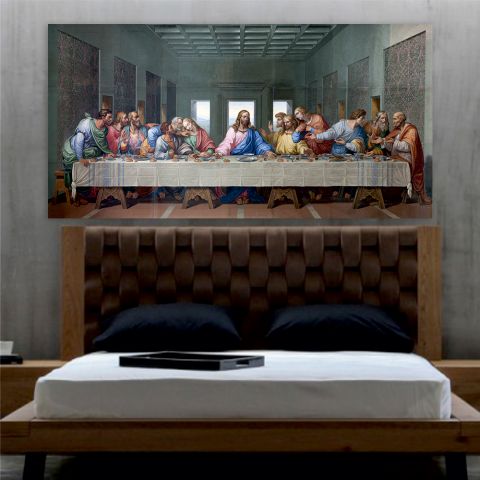 The Last supper of Jesus Απομίμηση με Εντονές Αποχρώσεις-Το τελευταίο δείπνο του Ιησού-Λεονάρντο ντα Βίντσι