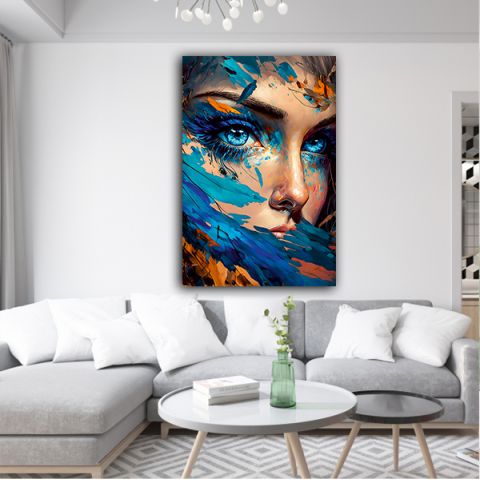 BLUE EYES WOMEN  CANVAS ΠΙΝΑΚΑΣ ΣΕ ΚΑΜΒΑ