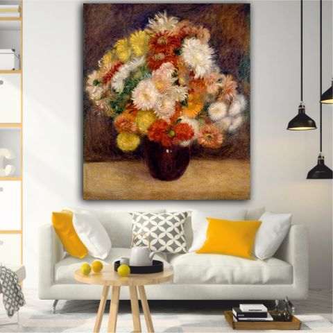 PIERRE AUGUSTE RENOIR BOUQUET OF CHRYSANTHEMUMS Πιερ Ογκίστ Ρενουάρ Μπουκέτο με χρυσάνθεμα
