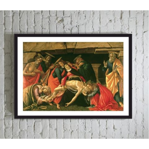 Botticelli poster Lamentation over The dead Christ ποστερ με κορνιζα