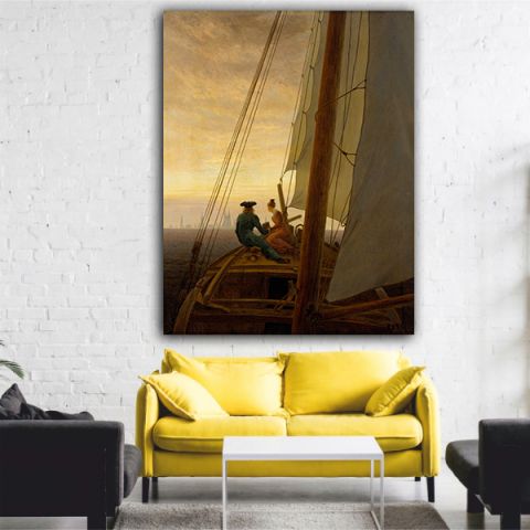 Caspar David Friedrich On the Sailing Boat Πίνακας σε καμβά