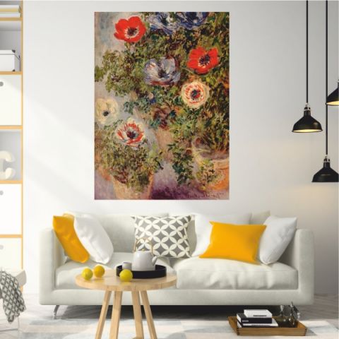 Monet Claude Anemonen Αντίγραφο πίνακας σε καμβά