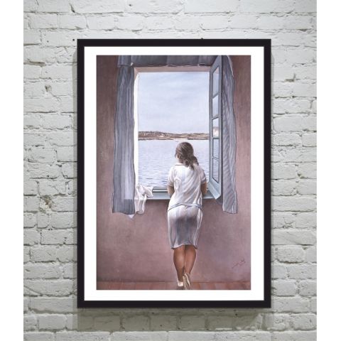 DALI figure at a window poster κορνιζα