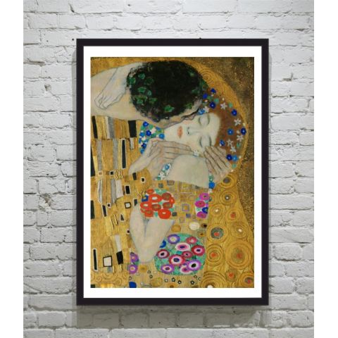 Gustav Klimt The Kiss poster κορνιζα