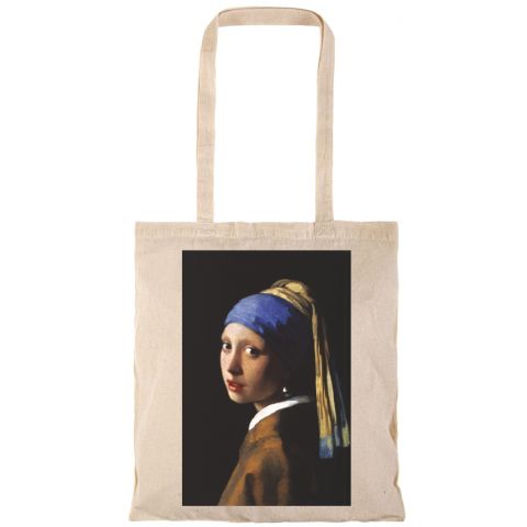 Johannes Vermeer Girl With A Pearl Earring tote bags