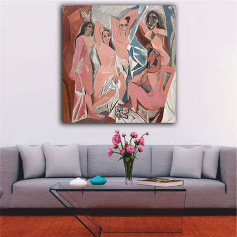 Picasso Les Demoiselles d&#039;Avignon Πίνακας σε καμβά