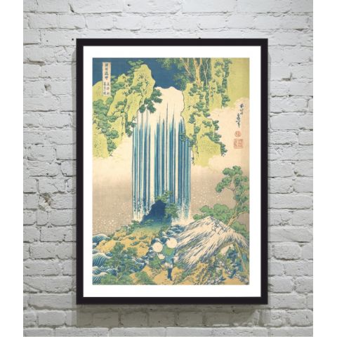 YORO WATERFALL KATSUSHIKA HOKUSAI ποστερ με κορνίζα