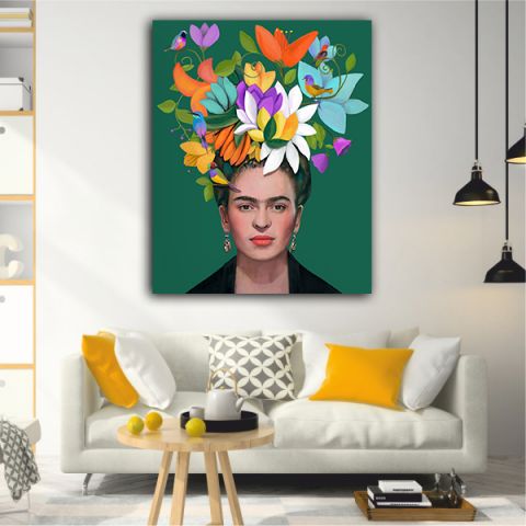 frida kahlo Πίνακας σε καμβά   representing a Mexican woman