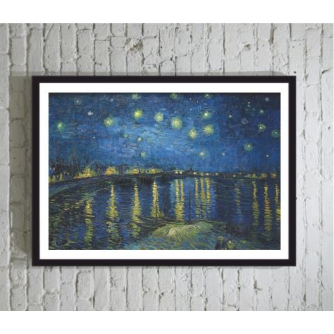 vincent van gogh poster ποστερ με κορνιζα Starry Night Over the Rhone