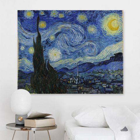 VINCENT VAN GOGH ΠΙΝΑΚΑΣ ΣΕ ΚΑΜΒΑ ΜΕ ΤΕΛΑΡΟ 95 X 75 THE STARRY NIGHT-ΕΝΑΣΤΡΗ ΝΥΧΤΑ ΒΙΝΣΕΝΤ ΒΑΝ ΓΚΟΓΚ