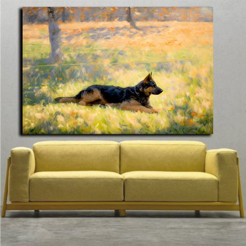 GERMAN SHEPHERD ΓΕΡΜΑΝΙΚΟΣ ΠΟΙΜΕΝΙΚΟΣ  ΠΙΝΑΚΑΣ ΣΕ ΚΑΜΒΑ