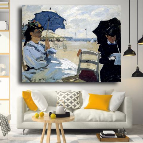 Monet the beach at trouville (WOMENS) Πίνακας σε καμβά canvas