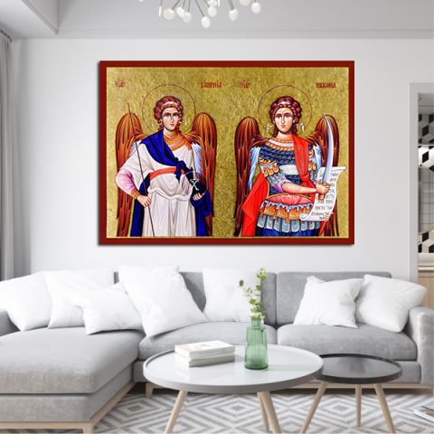 ΑΡΧΑΓΓΕΛΟΙ ΓΑΒΡΙΗΛ ΚΑΙ ΜΙΧΑΗΛ canvas ΠΙΝΑΚΑΣ ΣΕ ΚΑΜΒΑ