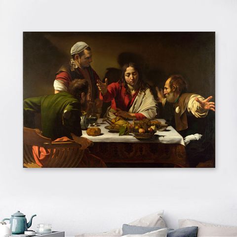 Caravaggio Michelangelo Supper at Emmaus Πίνακας σε Καμβά