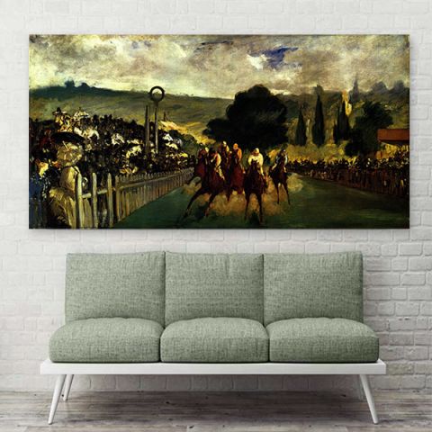 Edouard Manet The Races at Longchamp Εντουάρ Μανέ Πίνακας σε καμβά