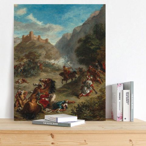 Eugene Delacroix Arabs Skirmishing in the Mountains