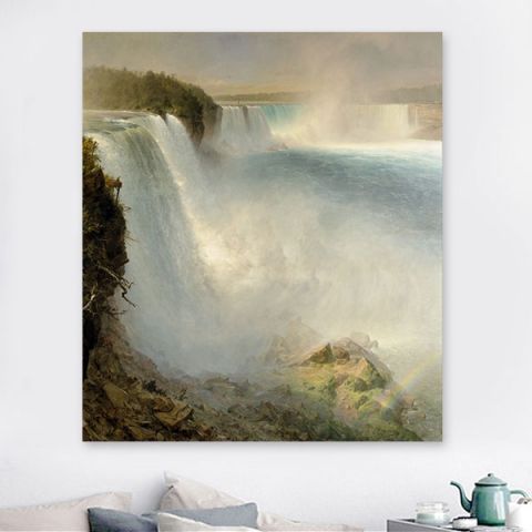 Frederic Edwin Church Niagara Falls from the American Side Πίνακας σε Καμβά