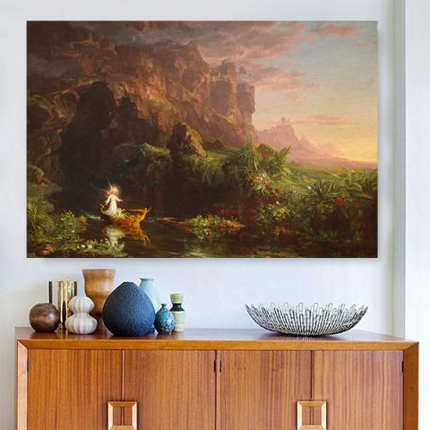 Thomas Cole Το ταξίδι της ζωής παιδική ηλικία Πίνακας σε Καμβά