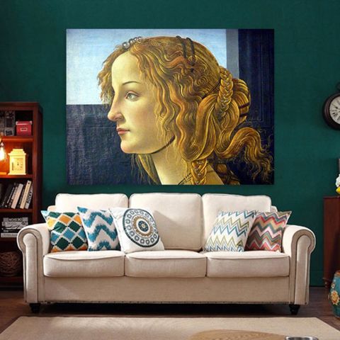Sandro Botticelli Portrait of Simonetta Vespucci Σάντρο Μποττιτσέλλι Πορτρέτο της Σιμονέτα Βεσπούτσι Πίνακας σε καμβά