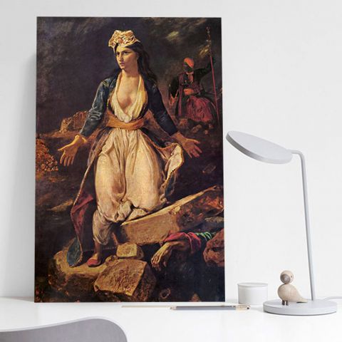 Eugene Delacroix Greece on the Ruins of Missolonghi (Η Ελλάδα στα ερείπια του Μεσολογγίου-Ευγένιος Ντελακρουά)