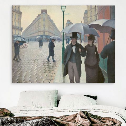 Gustave Caillebotte Paris Street Rainy Day Πίνακας σε Καμβά