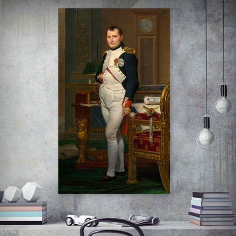 JACQUES LOUIS DAVID The Emperor Napoleon in His Study at the Tuileries Πίνακας του Ζακ Λουί Νταβίντ Ο αυτοκράτορας Ναπολέων στη μελέτη του στο Tuileries