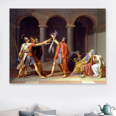 Jacques Louis David Oath of the Horatii Πίνακας του Ζακ Λουί Νταβίντ