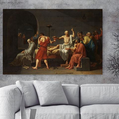 Jacques Louis David The Death of Socrates Ο Θάνατος του Σωκράτη Πίνακας του Ζακ Λουί Νταβίντ
