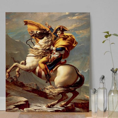 Jacques Louis David Napoleon crossing the Alps Ο Ναπολέων διασχίζει τις Άλπεις Πίνακας του Ζακ-Λουί Νταβίντ