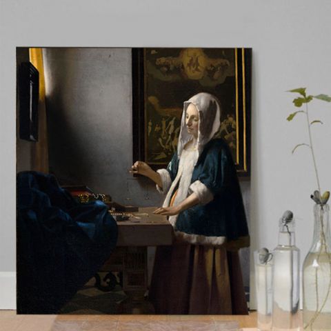 Johannes Vermeer Woman Holding a Balance Πίνακας σε Καμβά