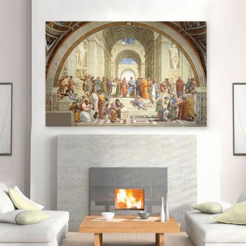 Raphael School of Athens  Βικιπαίδεια Η Σχολή των Αθηνών Πίνακας σε Καμβά του Ραφαήλ