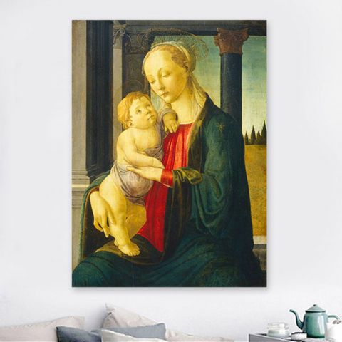 Sandro Botticelli Madonna and Child Η Παρθένος με το Θείο Βρέφος Πίνακας του Σάντρο Μποττιτσέλλι
