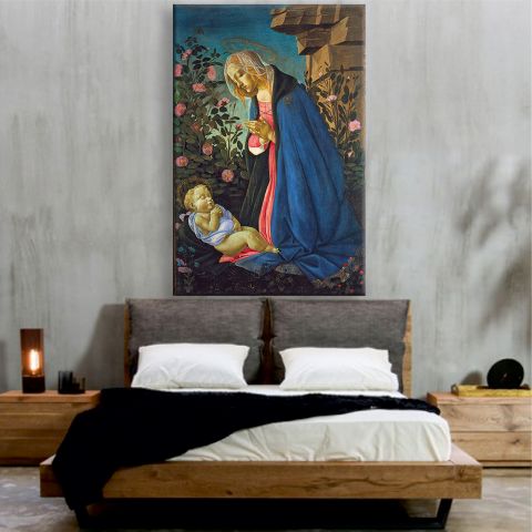 Botticelli The Virgin Adoring the Sleeping Christ Child