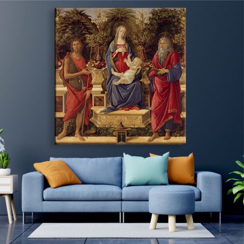 Botticelli The Virgin and Child Enthroned Μποττιτσέλλι Η Ένθρονη Παρθένος και το Θείο Βρέφος